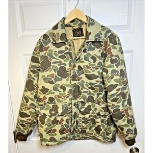 Obey Men's Medium Duck Camo Field Jacket Button Front Utility Coat Streetwear